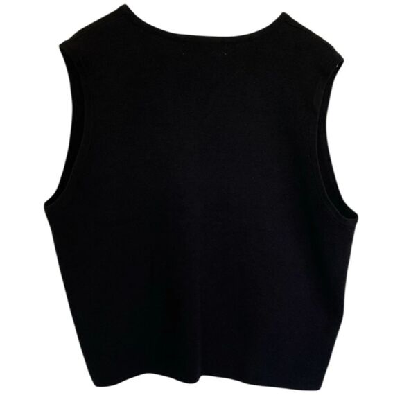 Croft & Barrow Women's Vest Snowmen Christmas Tree Brass Buttons Size 2XL - Picture 4 of 10